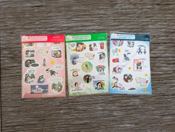 A5 Sticker Sheets_JAM JAM Relatable Christian Moments Sticker Sheet